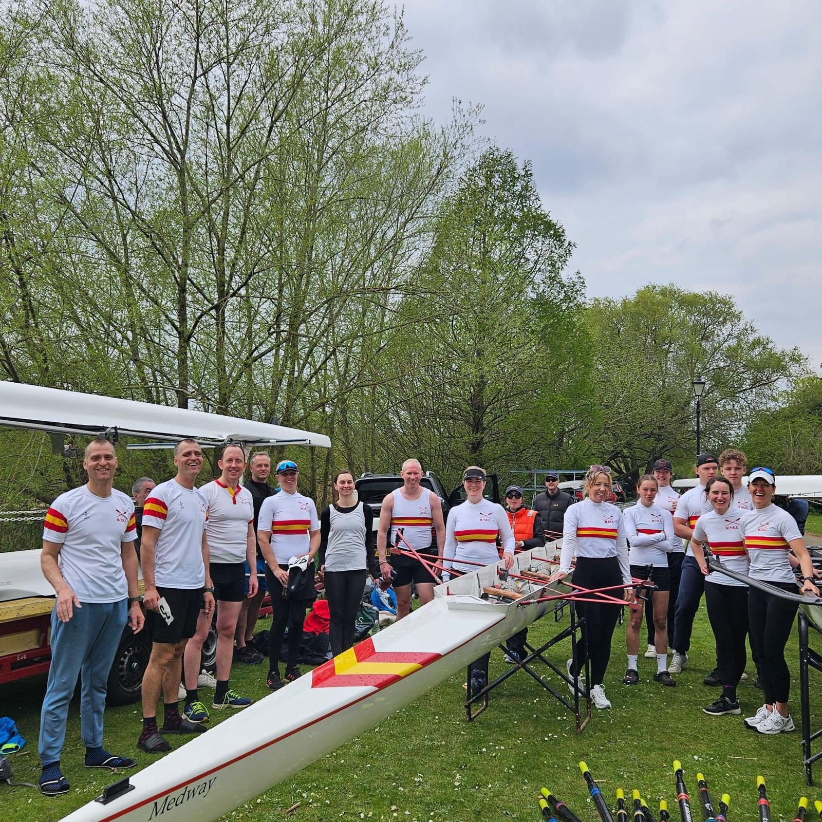 MTRC members with a boat